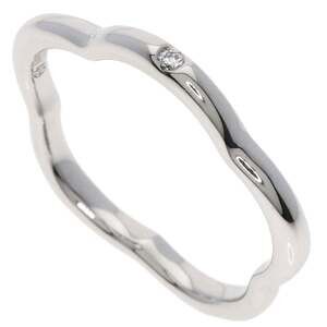 CHANEL 18k Silver Diamond Ring #49